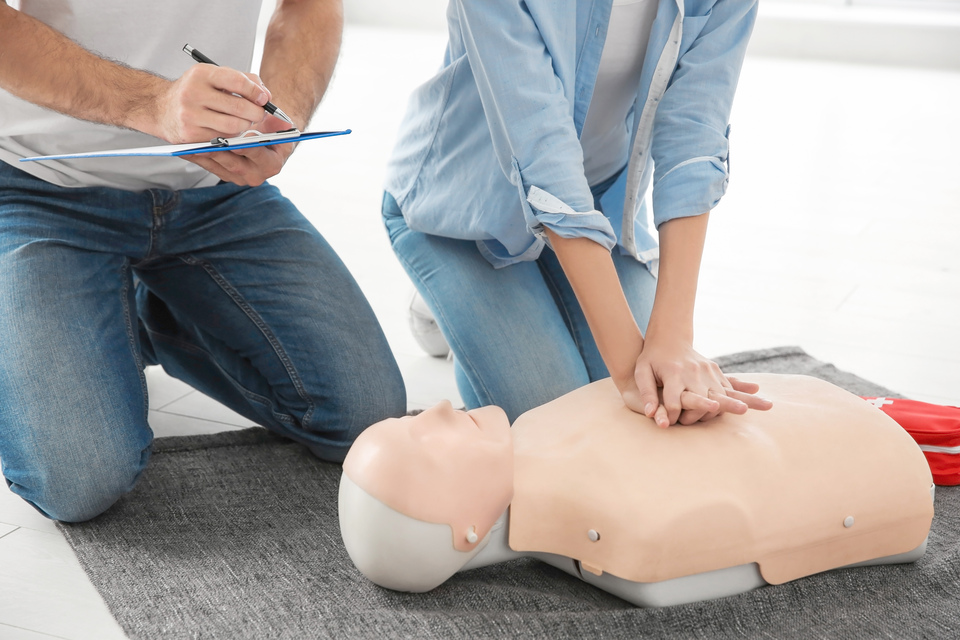 Training for CPR first aid